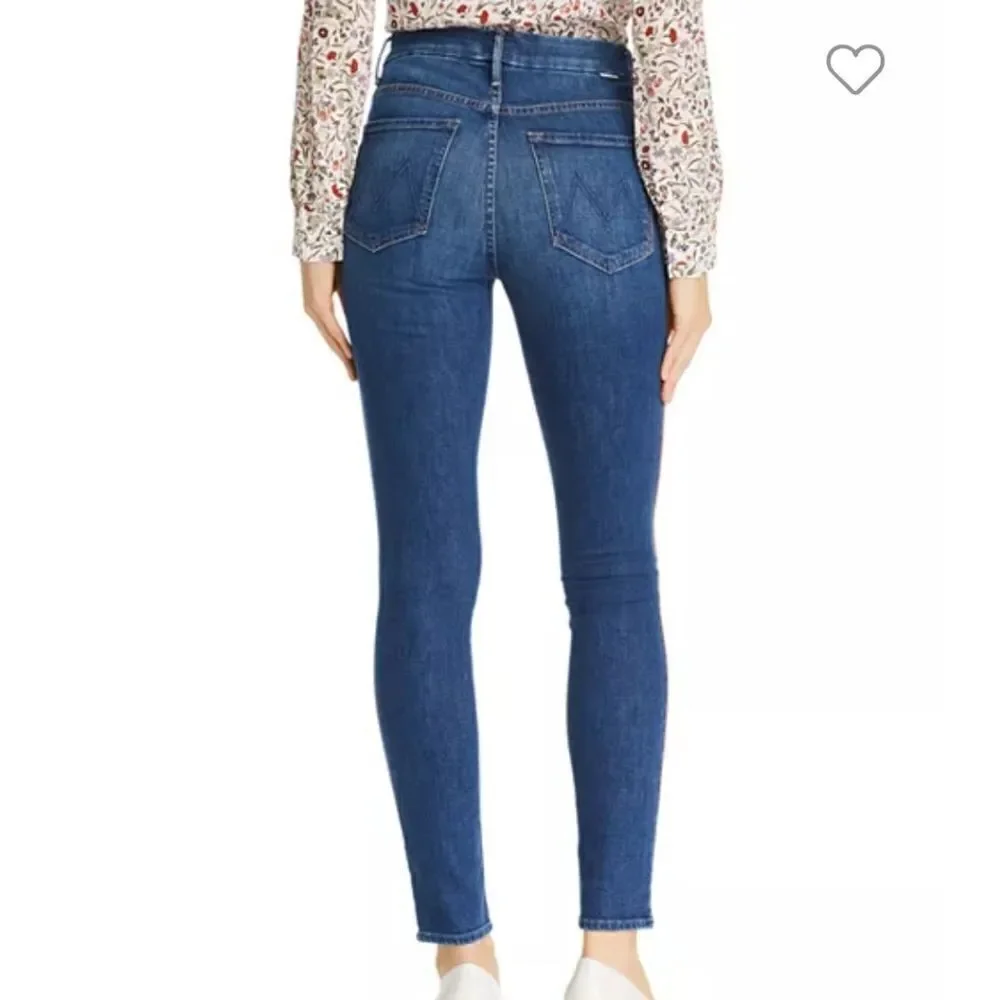 Mother looker high-rise piped skinny jeans in what I had before I had, size 27